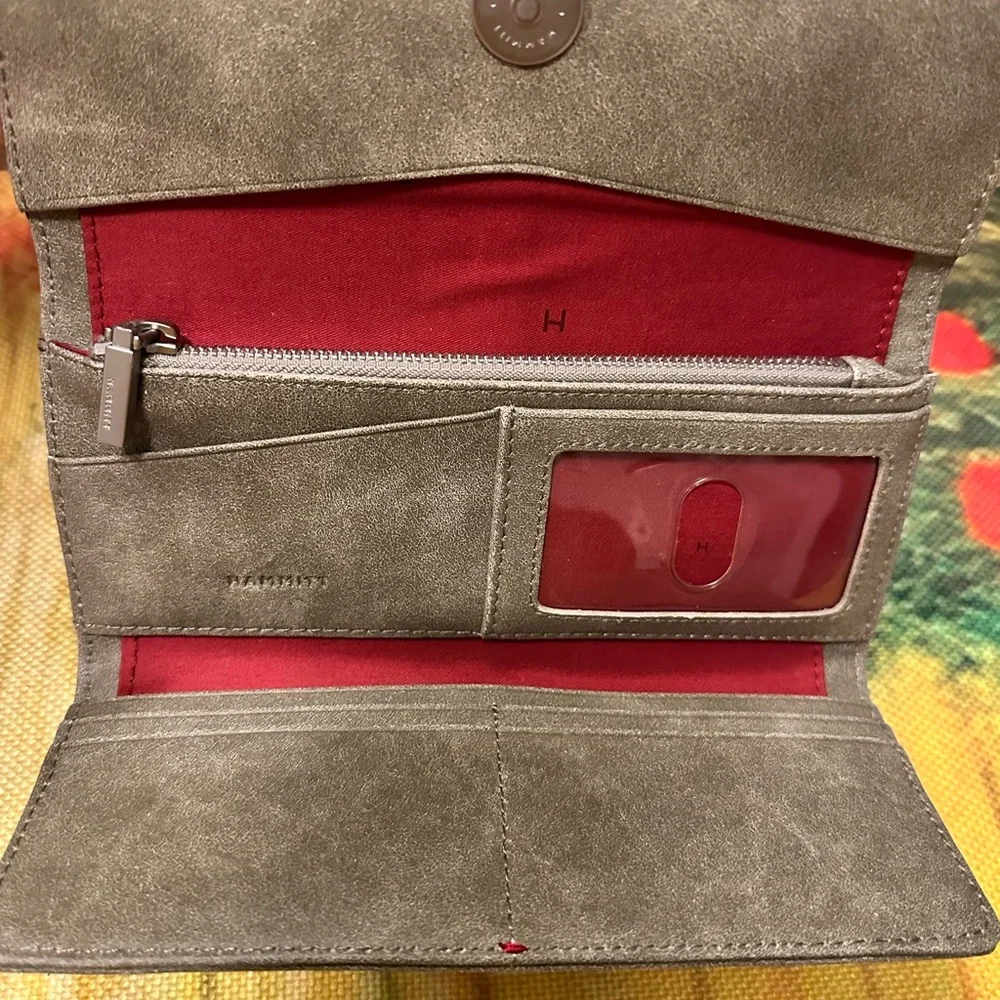 NWT Hammitt Daniel Pewter/Silver Shoulder Bag with EUC Benjamin slim Wallet - Picture 15 of 15